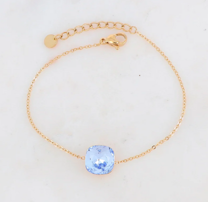 Précommande Bracelet avec pendentif carré en cristal de Swarovski BEA