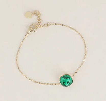 Précommande Bracelet avec pendentif carré en cristal de Swarovski BEA