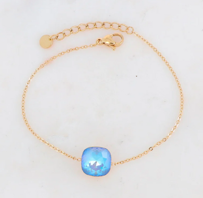 Précommande Bracelet avec pendentif carré en cristal de Swarovski BEA