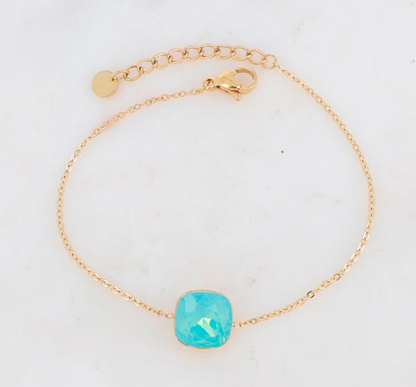 Précommande Bracelet avec pendentif carré en cristal de Swarovski BEA