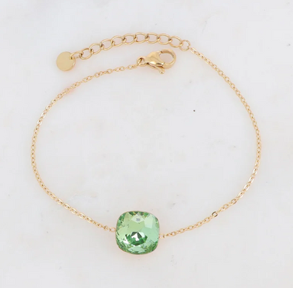 Précommande Bracelet avec pendentif carré en cristal de Swarovski BEA