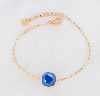 Précommande Bracelet avec pendentif carré en cristal de Swarovski BEA