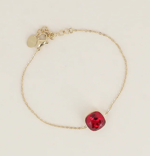 Précommande Bracelet avec pendentif carré en cristal de Swarovski BEA