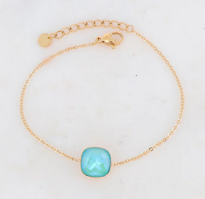 Précommande Bracelet avec pendentif carré en cristal de Swarovski BEA