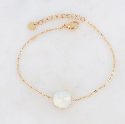 Précommande Bracelet avec pendentif carré en cristal de Swarovski BEA