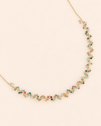 Collier zig zag en pierres naturelles ZIGZAG
