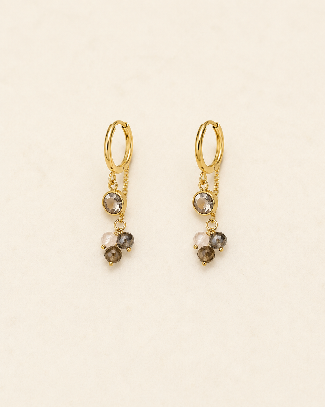Créoles pierres naturelles et cristaux Swarovski® SOLY