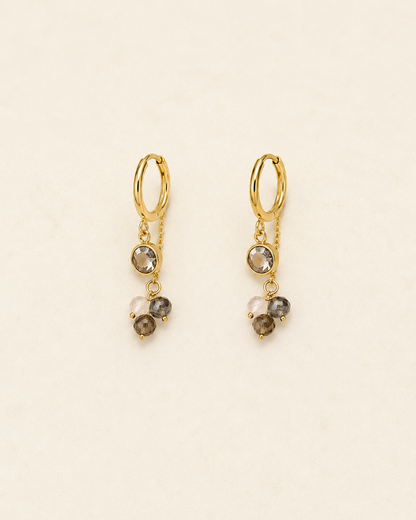 Créoles pierres naturelles et cristaux Swarovski® SOLY
