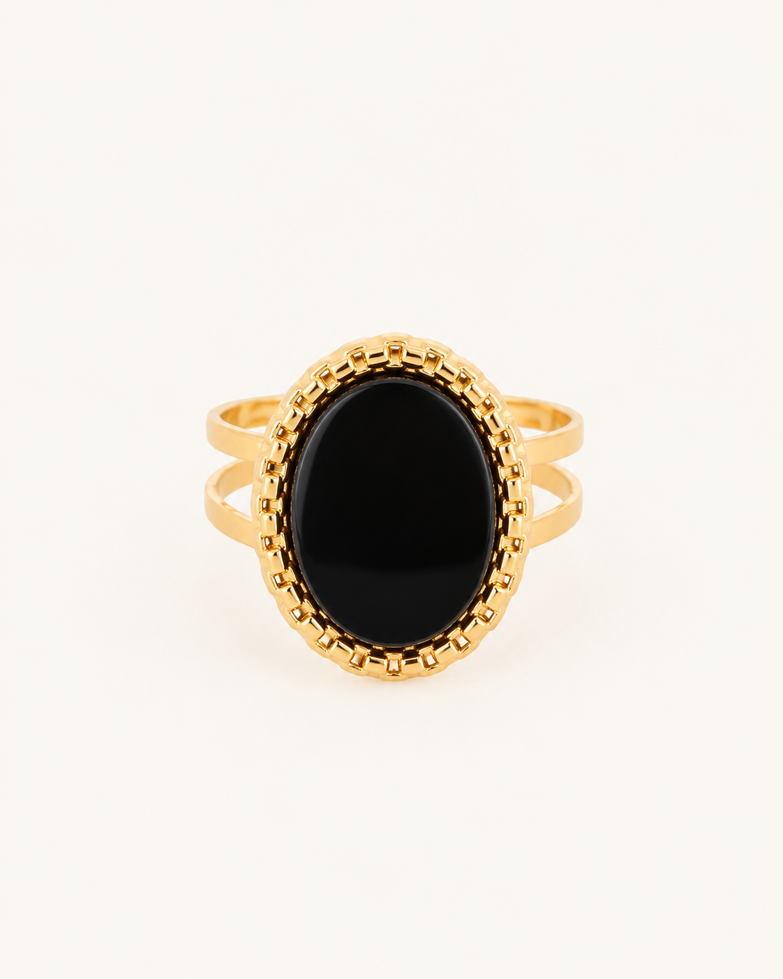 Bague avec cercle de pierre naturelle MARCEAU