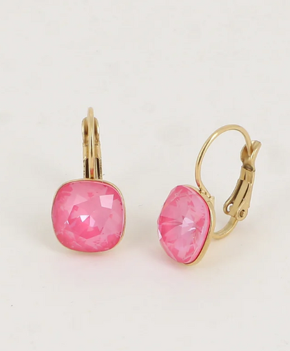Précommande Boucles d'oreilles avec  cristal de Swarovski carré BEA