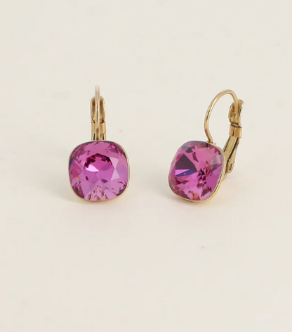 Précommande Boucles d'oreilles avec  cristal de Swarovski carré BEA