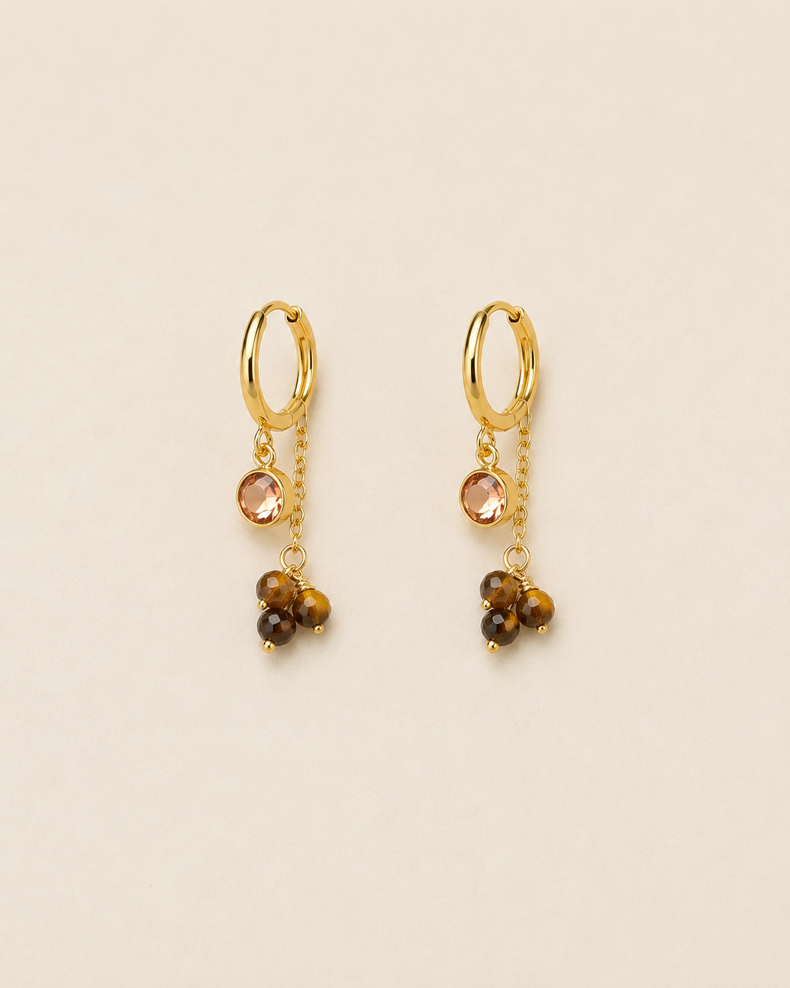 Créoles pierres naturelles et cristaux Swarovski® SOLY