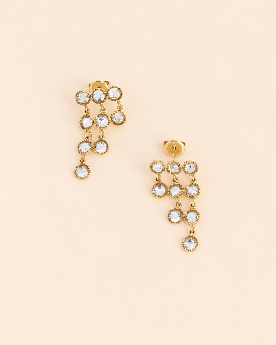 Boucles d'oreilles rivière de strass KATE