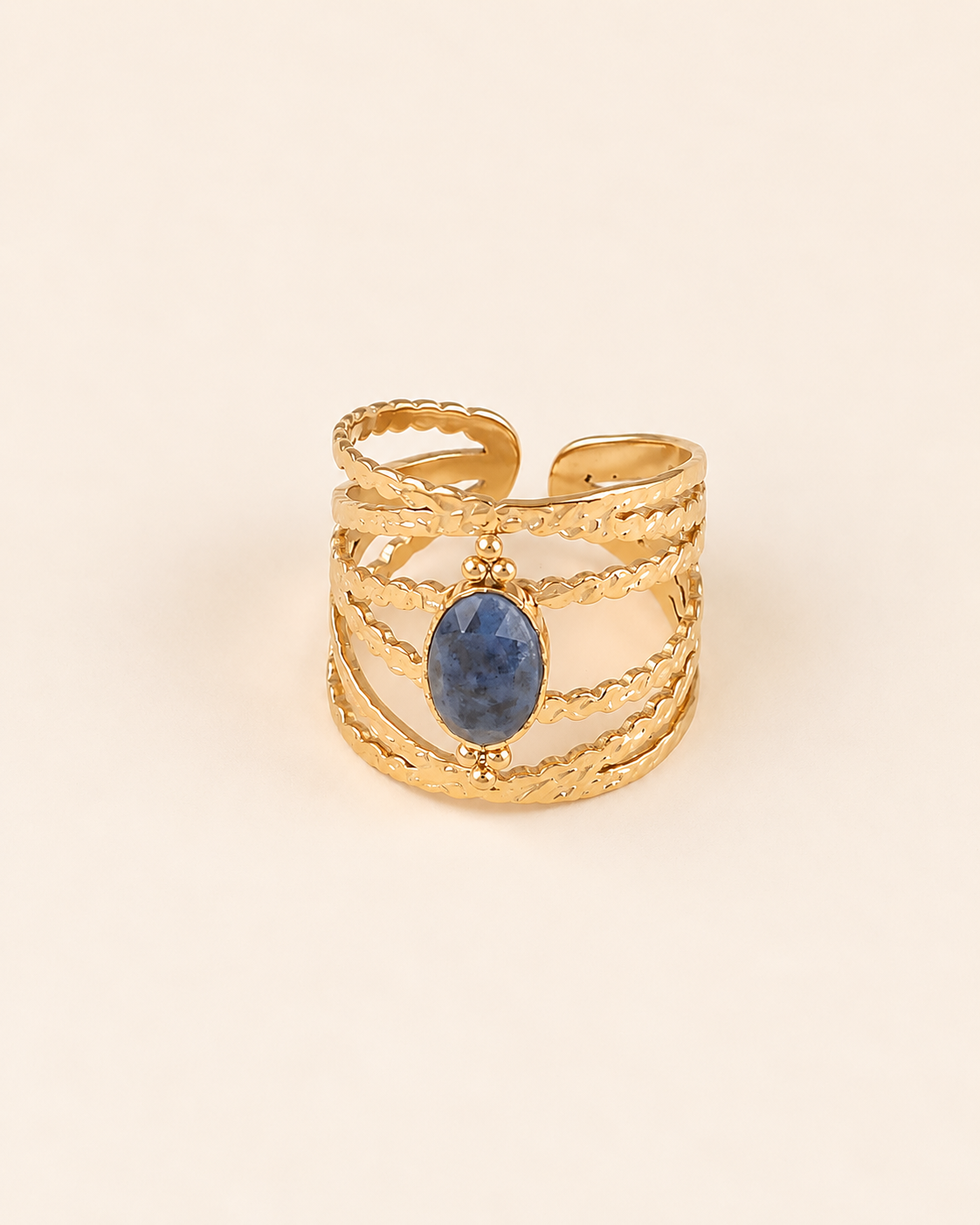 Bague bohème avec pierre naturelle BILLY