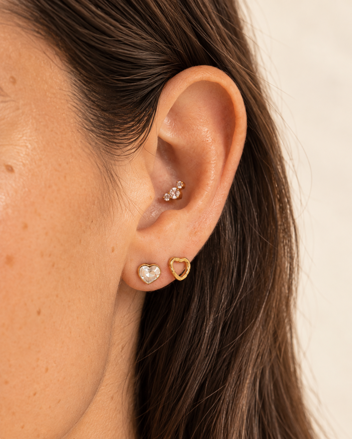 Précommande Puces coeur avec cristal de Swarovski COCO MINI
