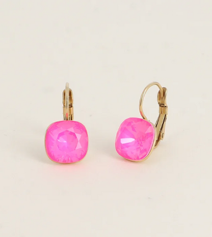 Précommande Boucles d'oreilles avec  cristal de Swarovski carré BEA