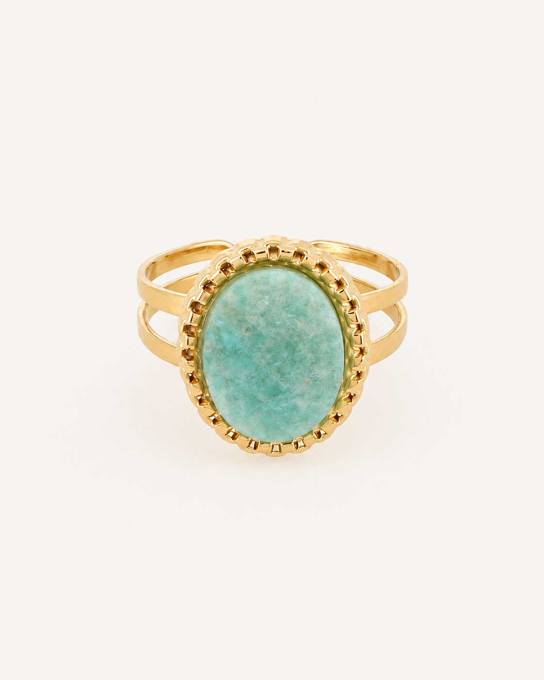 Bague avec cercle de pierre naturelle MARCEAU