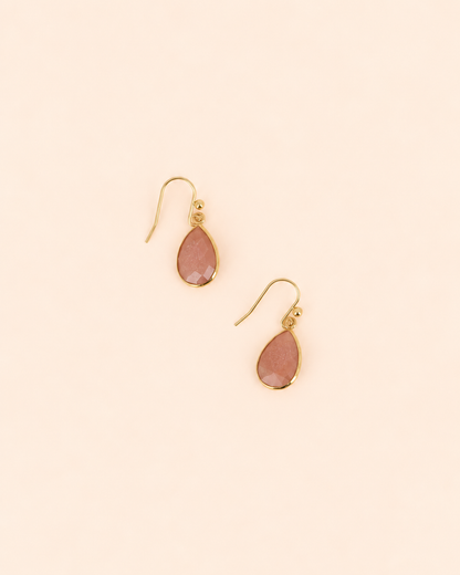 Boucles d'oreilles en pierres naturelle goutte EDNA