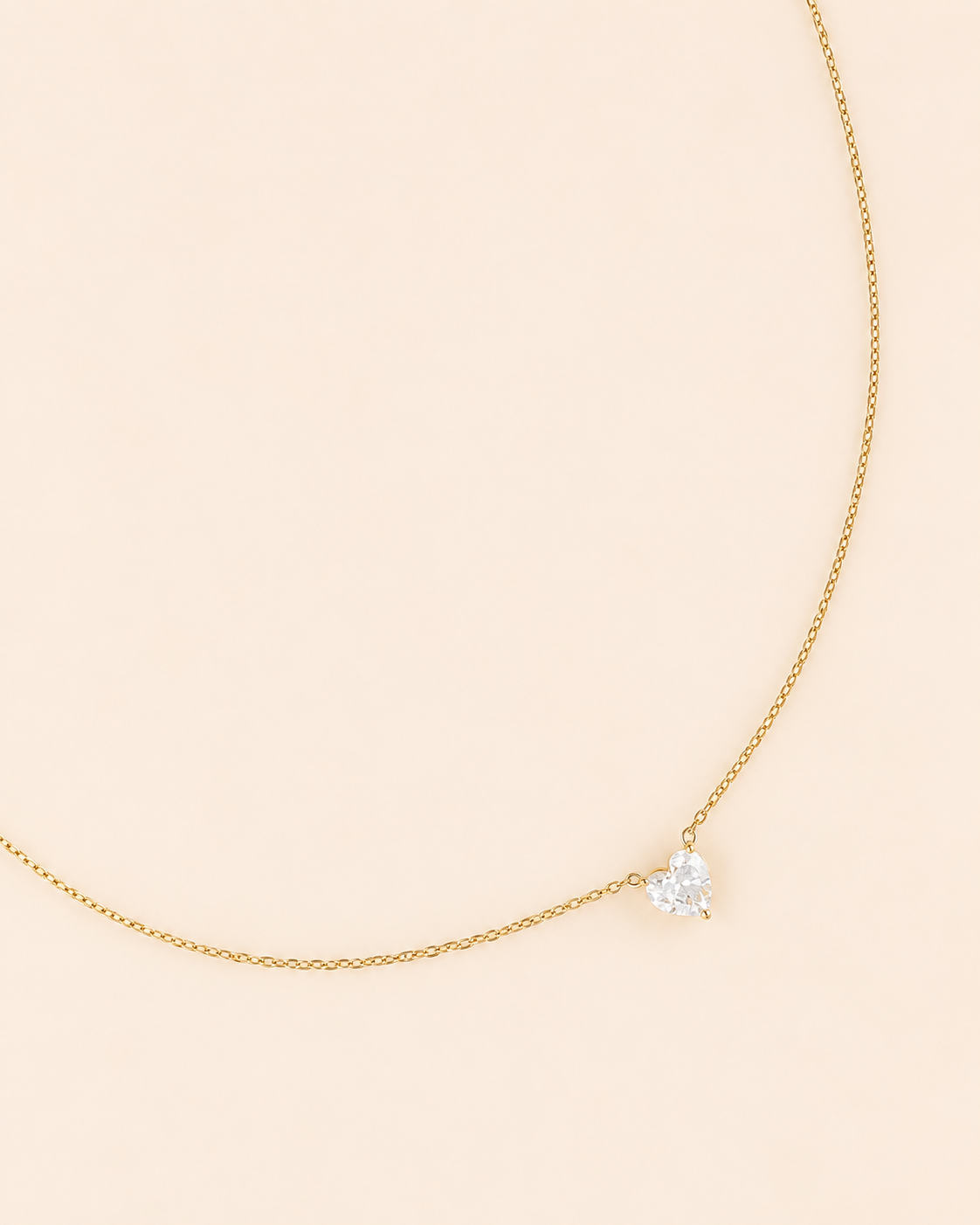 Collier avec coeur en strass COSTRASS