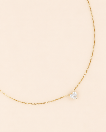 Collier avec coeur en strass COSTRASS