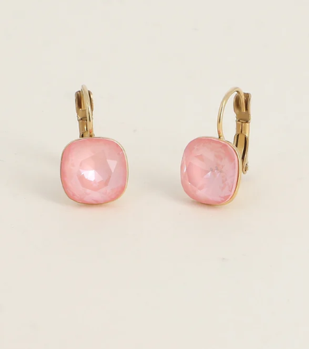 Précommande Boucles d'oreilles avec  cristal de Swarovski carré BEA