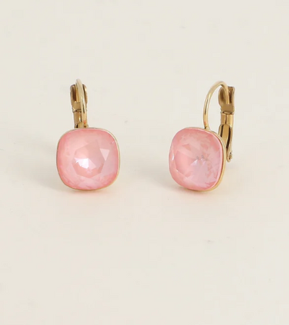 Précommande Boucles d'oreilles avec  cristal de Swarovski carré BEA