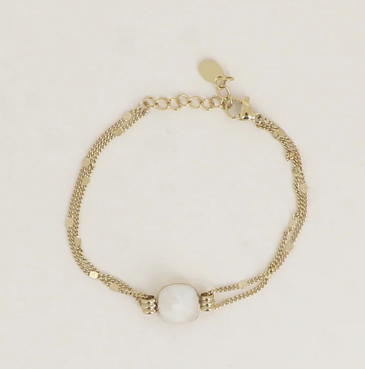 Précommande Bracelet double avec cristal de Swarovski CLARISSE