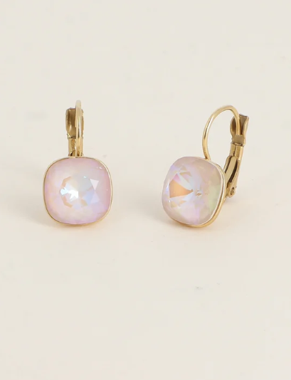 Précommande Boucles d'oreilles avec  cristal de Swarovski carré BEA