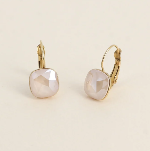 Précommande Boucles d'oreilles avec  cristal de Swarovski carré BEA