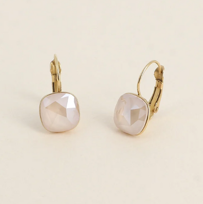 Précommande Boucles d'oreilles avec  cristal de Swarovski carré BEA