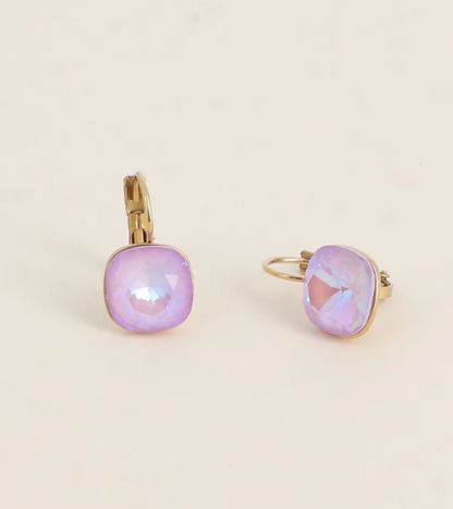 Précommande Boucles d'oreilles avec  cristal de Swarovski carré BEA