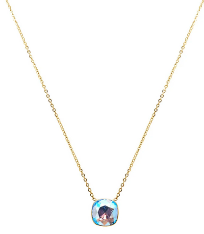 Précommande Collier avec pendentif carré en cristal de Swarovski BEA
