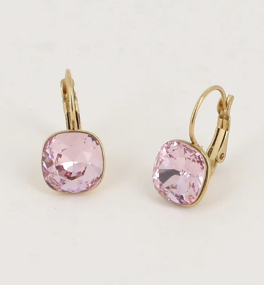 Précommande Boucles d'oreilles avec  cristal de Swarovski carré BEA