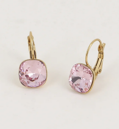 Précommande Boucles d'oreilles avec  cristal de Swarovski carré BEA
