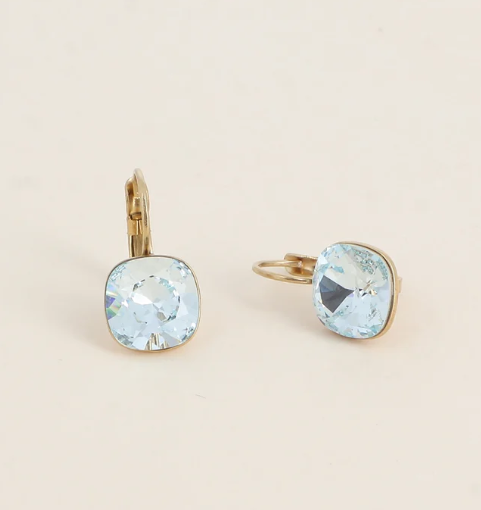 Précommande Boucles d'oreilles avec  cristal de Swarovski carré BEA