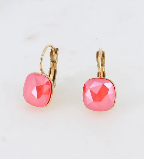 Précommande Boucles d'oreilles avec  cristal de Swarovski carré BEA