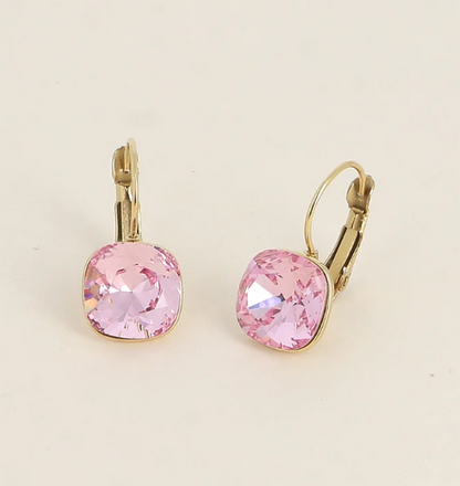 Précommande Boucles d'oreilles avec  cristal de Swarovski carré BEA