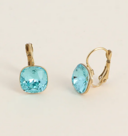 Précommande Boucles d'oreilles avec  cristal de Swarovski carré BEA