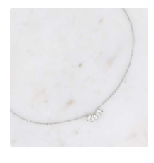 Collier fleur en strass argenté Acier inoxydable LIVIA