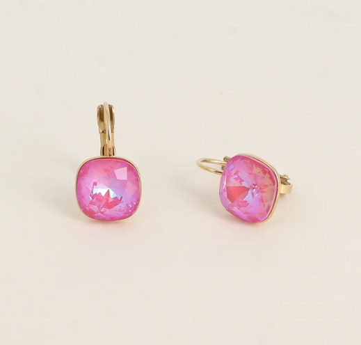 Précommande Boucles d'oreilles avec  cristal de Swarovski carré BEA