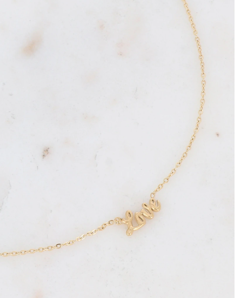 Collier avec pendentif love calligraphie Acier inoxydable LOVELI