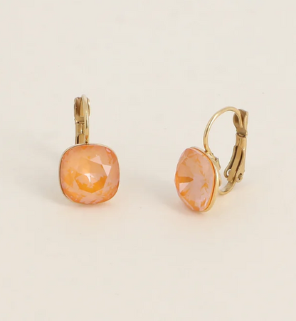 Précommande Boucles d'oreilles avec  cristal de Swarovski carré BEA