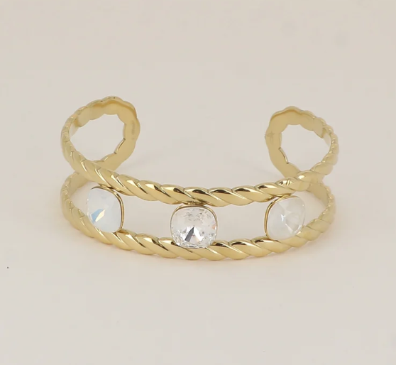 Précommande Manchette 3 Cristaux de Swarovski VITTORIA