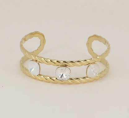 Précommande Manchette 3 Cristaux de Swarovski VITTORIA