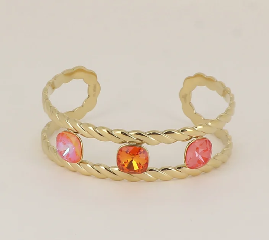 Précommande Manchette 3 Cristaux de Swarovski VITTORIA