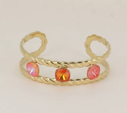 Précommande Manchette 3 Cristaux de Swarovski VITTORIA