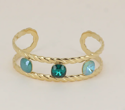 Précommande Manchette 3 Cristaux de Swarovski VITTORIA