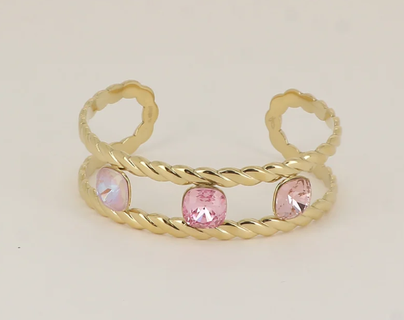 Précommande Manchette 3 Cristaux de Swarovski VITTORIA