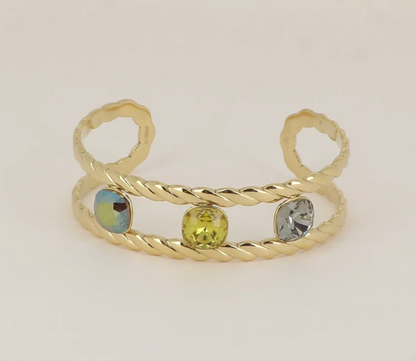 Précommande Manchette 3 Cristaux de Swarovski VITTORIA