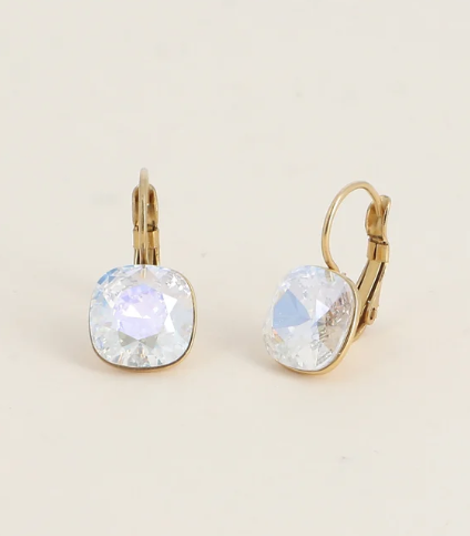 Précommande Boucles d'oreilles avec  cristal de Swarovski carré BEA